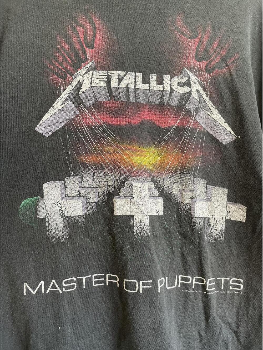 Metallica Master of Puppets vintage y2k band tee xl distressed holes